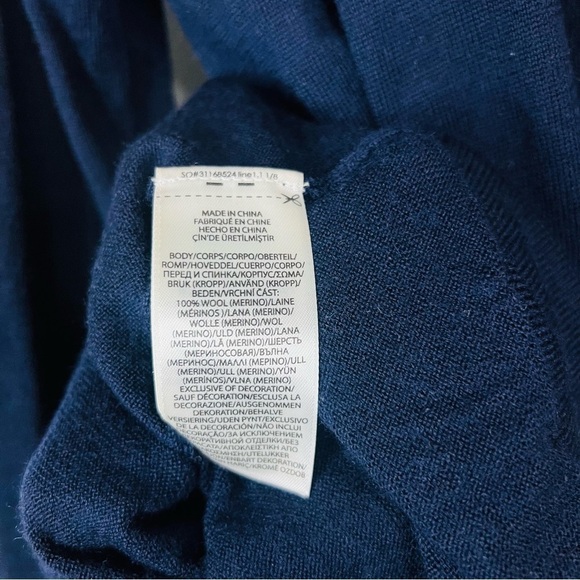 Polo Ralph Lauren Navy Blue Merino V-Neck Sweatshirt XLT - Picture 6 of 7